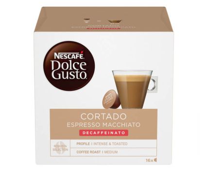 Кафе Капсули Nescafe Dolce Gusto Cortado Espresso Macchiato Decaffeinato 16 бр