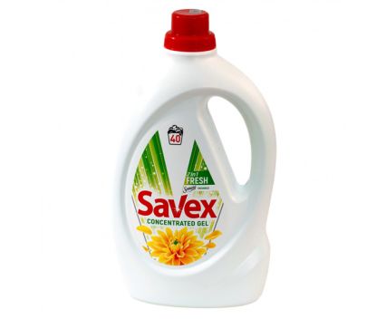 Гел за Пране Super Concentrate Savex 2in1 Fresh 40 пр. 2.2 л