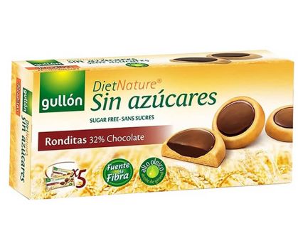 Бисквити Gullon Ronditas 32% Chocolate без захар 186 г