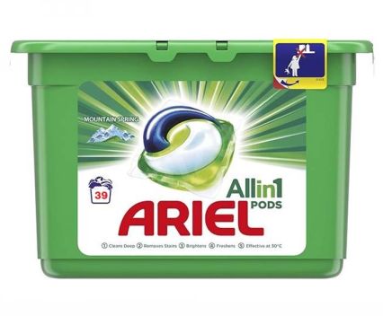 Капсули за пране Ariel All in One Pods Mountain Spring 39 бр