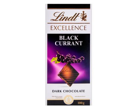 Черен шоколад Lindt Excellence Касис 100 г