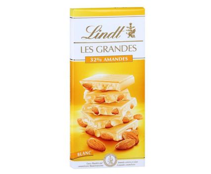 Бял Шоколад с Бадеми Lindt Les Grandes 150 г