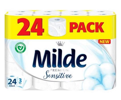 Тоалетна Хартия Milde Sensitive 24+6 бр