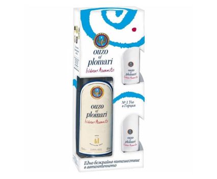 Узо Plomari 700 мл + 2 Чаши