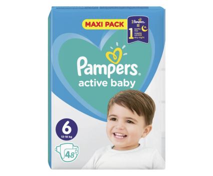 Бебешки Пелени Pampers Active Baby Jumbo Pack 6 (13-18 кг) 48 бр