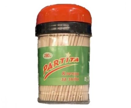 Клечки за зъби Partita двустранно заострени 280 бр