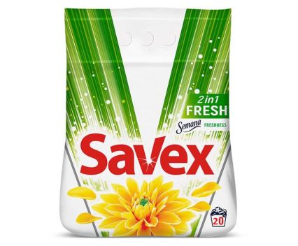Прах за пране Savex 2in1 Fresh 20 пр. 2 кг