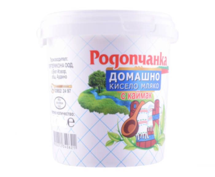 Домашно кисело мляко с каймак Родопчанка 500 г
