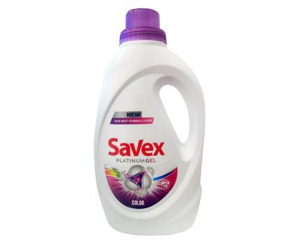 Гел за Пране Savex Platinum Gel Color 18 пр. 990 мл