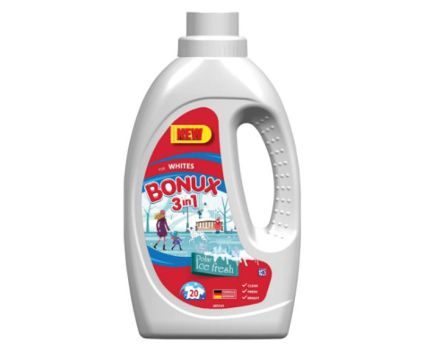 Гел за Пране Bonux 3in1 Whites Polar Ice Fresh 20 пр. 1.1 л