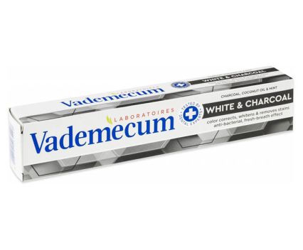 Паста за зъби Vademecum White & Charcoal с активен въглен 75 мл