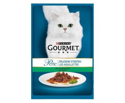 Котешка храна Gourmet Perle Заек 85 гр
