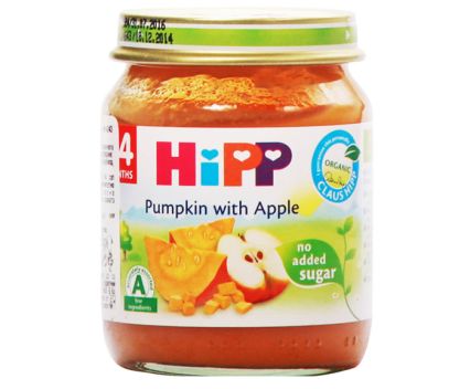 Плодово пюре HIPP ябълка и тиква 125 г