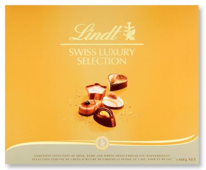 Шоколадови бонбони Lindt Swiss Luxury Selection 445 г