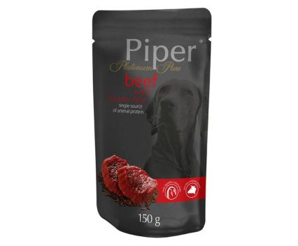 Кучешка храна с телешко месо и кафяв ориз Piper 150 г