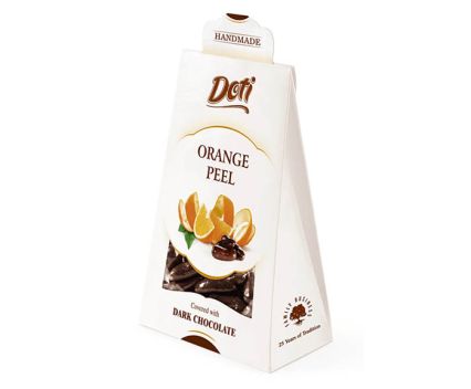 Портокалови корички Doti в захаросана кора и рафиниран черен шоколад 100 г 