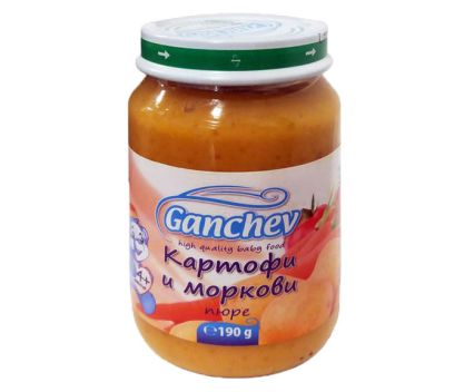 Пюре Ганчев картофи и моркови от 4-тия месец 190 г