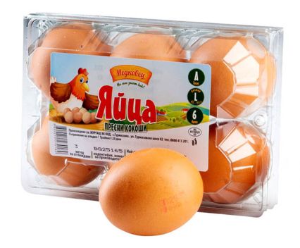Яйца Медковец размер L, 6 бр
