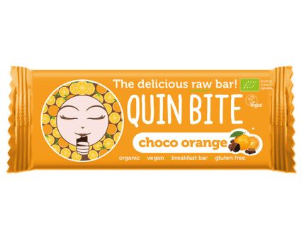 Био Сурово Барче Портокал Quin Bite 30 г - Без Глутен