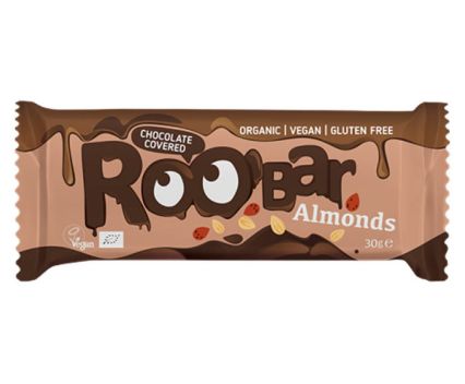Десертен Блок с Бадеми Покрит с Шоколад Roo`Bar 30 г