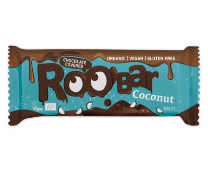 Десертен Блок с Кокос Покрит с Шоколад Roo`Bar 30 г