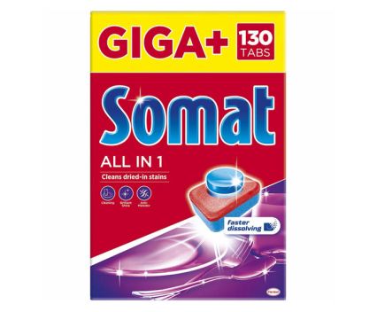 Таблетки за съдомиялна машина Somat All in 1 130 бр