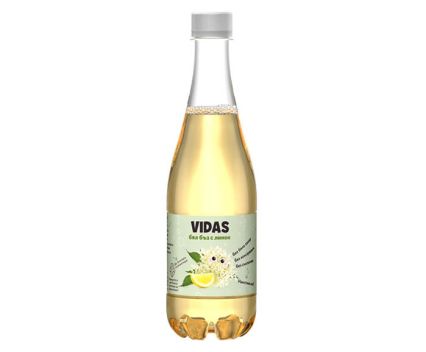 Газирана Напитка VIDAS Бял Бъз с Лимон 500 мл