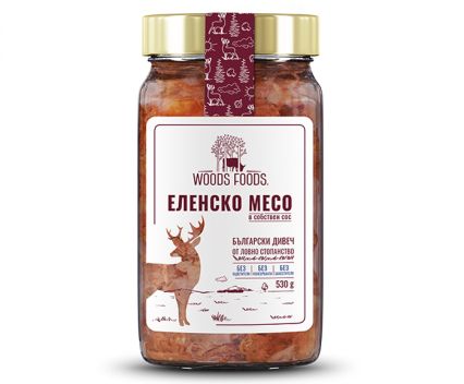Еленско месо в собствен сос Woods Foods 530 г