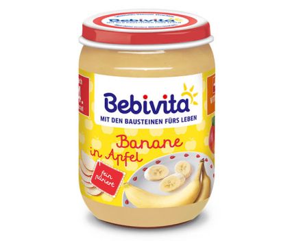 Пюре с банан и ябълка Bebivita, от 4-ти месеца,190 г