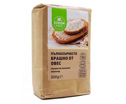 Натурално Пълнозърнесто Брашно от Овес Ecosem 500 г