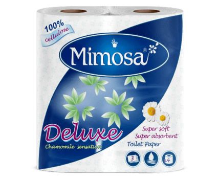 Тоалетна хартия Mimosa Deluxe Chamomile Sensation 3 пл. 4 бр