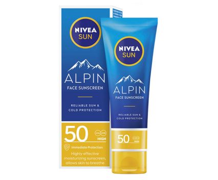 Слънцезащитен крем за лице Nivea Alpin SPF 50 50 мл