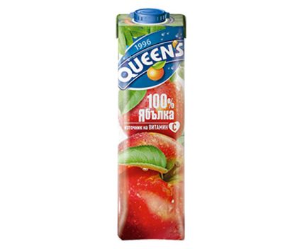 Сок Queen`s 100% Ябълка 1 л