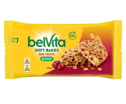 Бисквити Belvita Soft Bakes Червена боровинка 50 г
