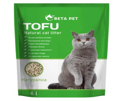 Натурална Котешка Тоалетна Beta Pet Tofu 6 л