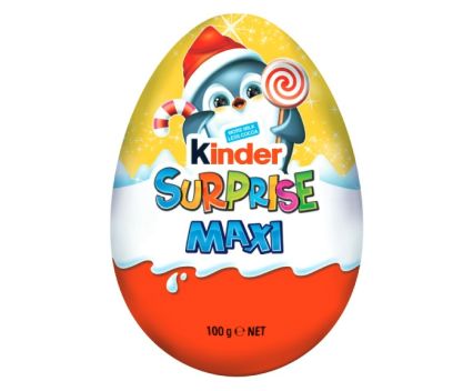Шоколадово Яйце Kinder Surprise Maxi Пингвин 100 г - Жълто