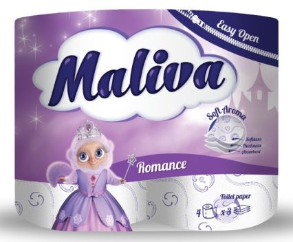 Тоалетна Хартия Maliva Romance 3 пл. 4 бр