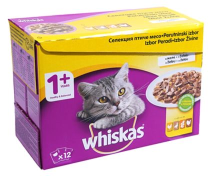 Храна за Котки Селекция Птиче Месо в Желе Whiskas 12 x 100 г