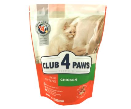 Котешка Храна Club 4 Paws с Пиле за Малки Котенца 300 г