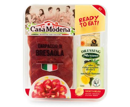 Сет с Брезаола слайс, Пармиджано люспи, Дресинг Casa Modena Carpaccio Di Bresaola 75 г
