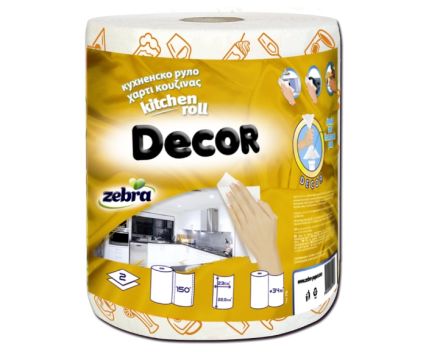 Кухненско Руло Zebra Decor 150 л. 2 пл. 1 бр