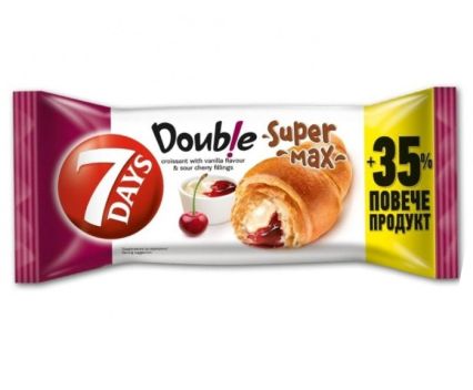 Кроасан 7 Days Double Super Max Ванилия и Вишна 127 г