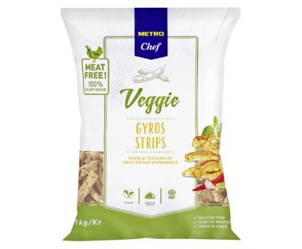 Замразени Веган Късчета Gyros Veggie Metro Chef 1 кг - Без Глутен