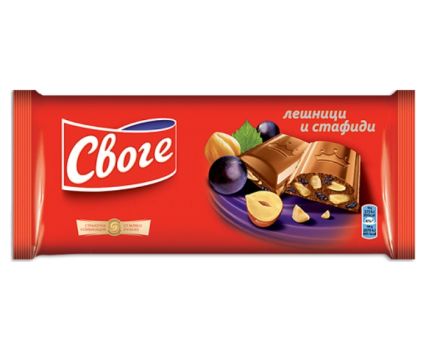 Шоколад с Лешници и Стафиди Своге 90 г