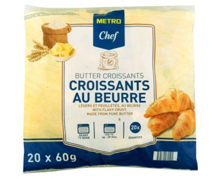 Замразени френски кроасани с масло Metro Chef 20 бр х 60 г