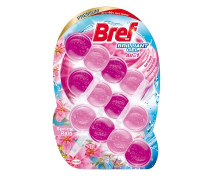 Ароматизатор за Тоалетна Чиния Bref Brilliant Spring Rain 3 бр x 42 г