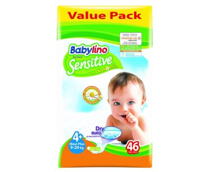 Бебешки Пелени Babylino № 4+ 9-20 кг 46 бр