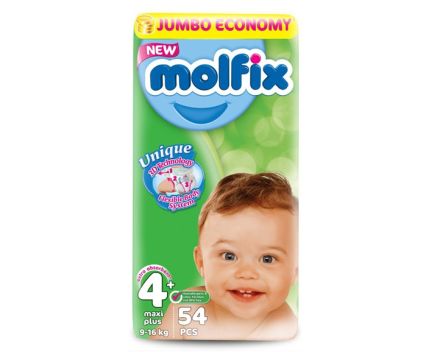 Пелени Molfix Comfort Fix 4 Maxi+ 9-16 кг 3D 54 бр