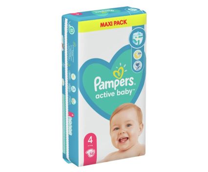 Бебешки Пелени Pampers Active Baby MAXI Pack S4 Maxi 9-14 кг 58 бр