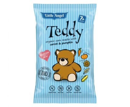 Био Царевичен Снакс с Морков и Тиква Без Глутен и Без Лактоза след 7-ия Месец Teddy 30 г